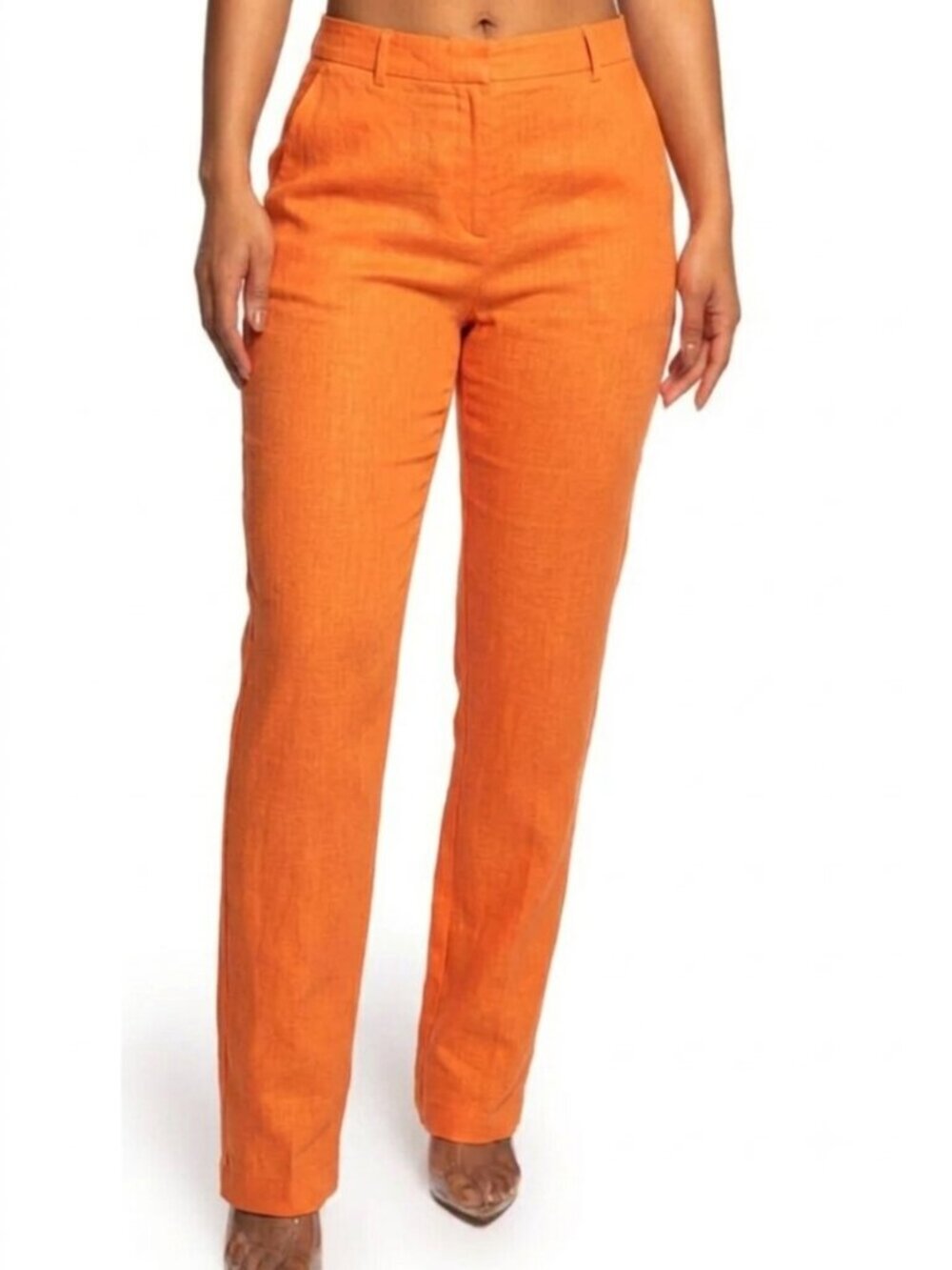 Jluxlabel Tangerine Wide-Leg Linen Feel Pants